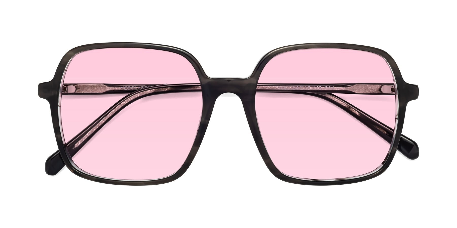 Folded Front of 1463 in Gray with Light Pink Tinted Lenses