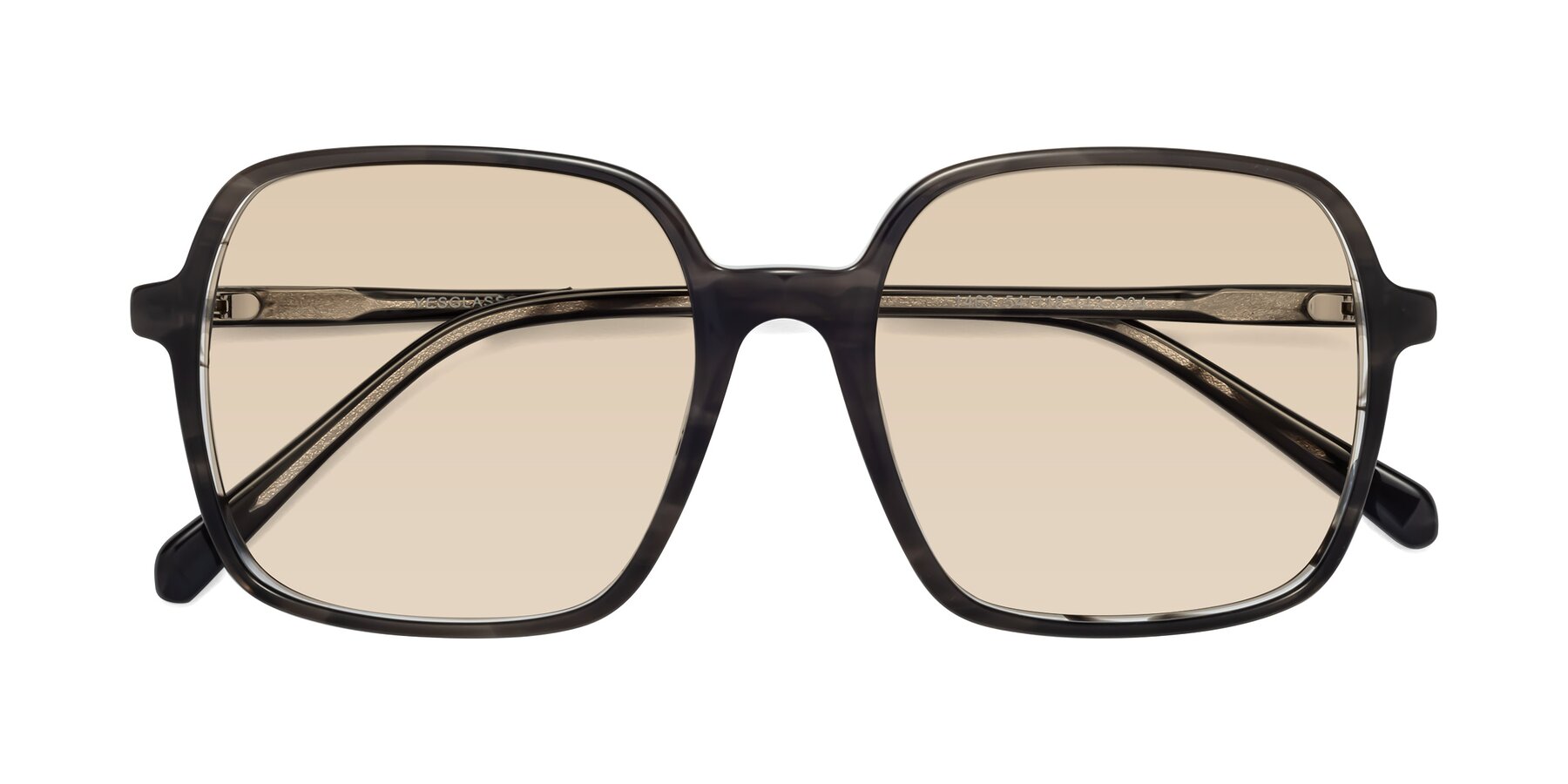 Folded Front of 1463 in Gray with Light Brown Tinted Lenses