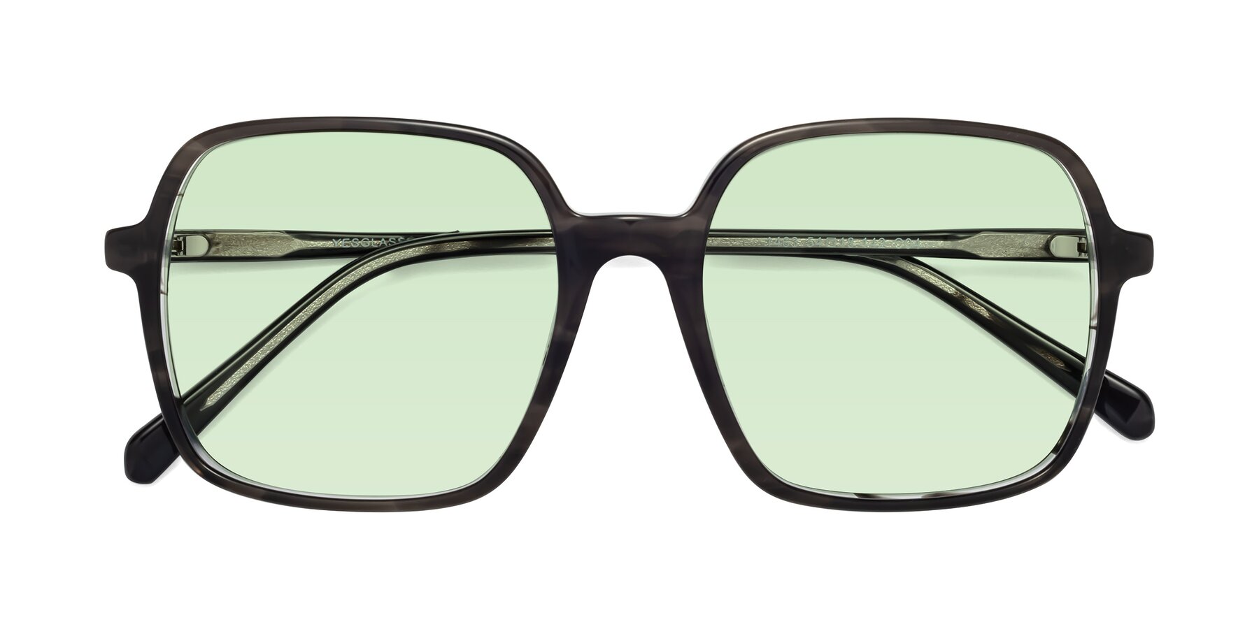 Folded Front of 1463 in Gray with Light Green Tinted Lenses