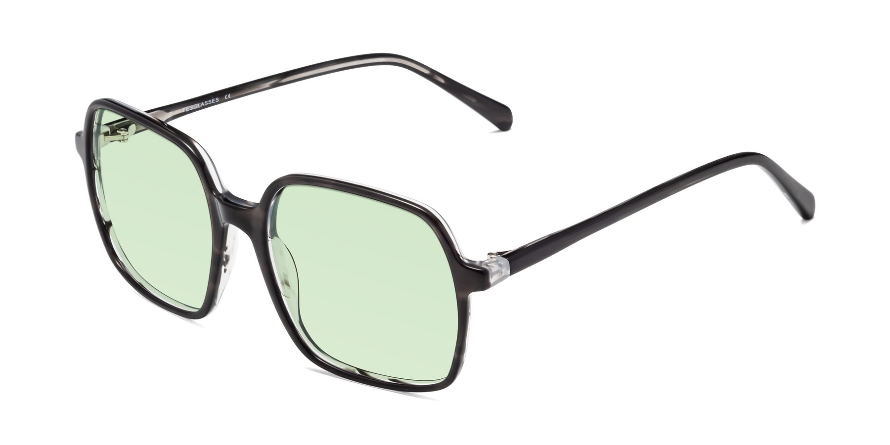Angle of 1463 in Gray with Light Green Tinted Lenses