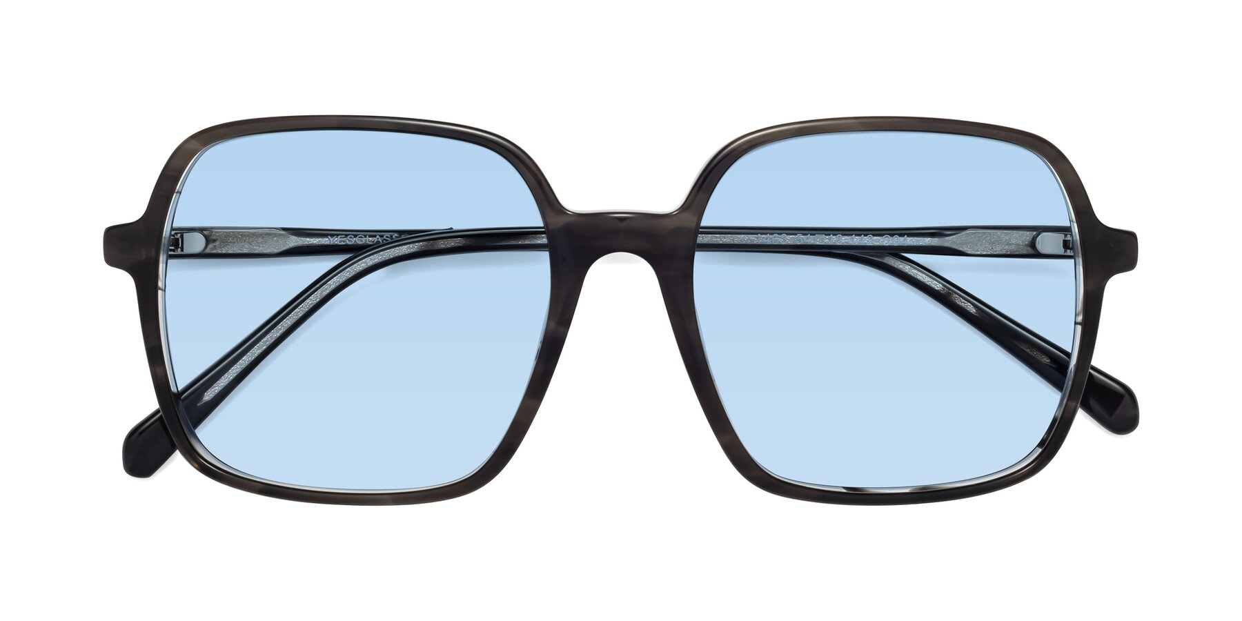 Folded Front of 1463 in Gray with Light Blue Tinted Lenses