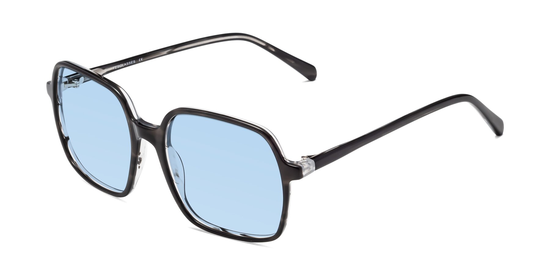 Angle of 1463 in Gray with Light Blue Tinted Lenses