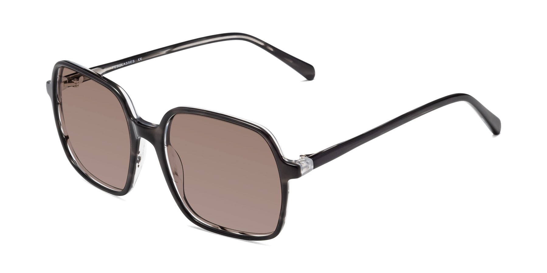 Angle of 1463 in Gray with Medium Brown Tinted Lenses