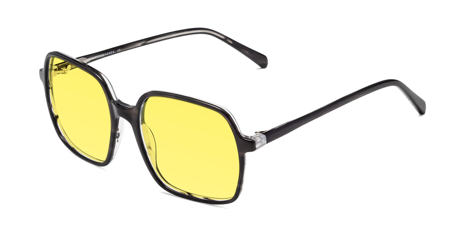 Angle of 1463 in Gray with Medium Yellow Tinted Lenses