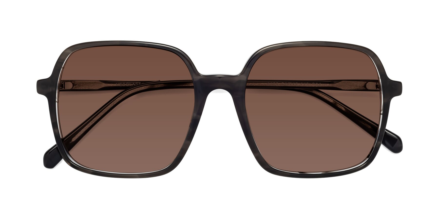Folded Front of 1463 in Gray with Brown Tinted Lenses