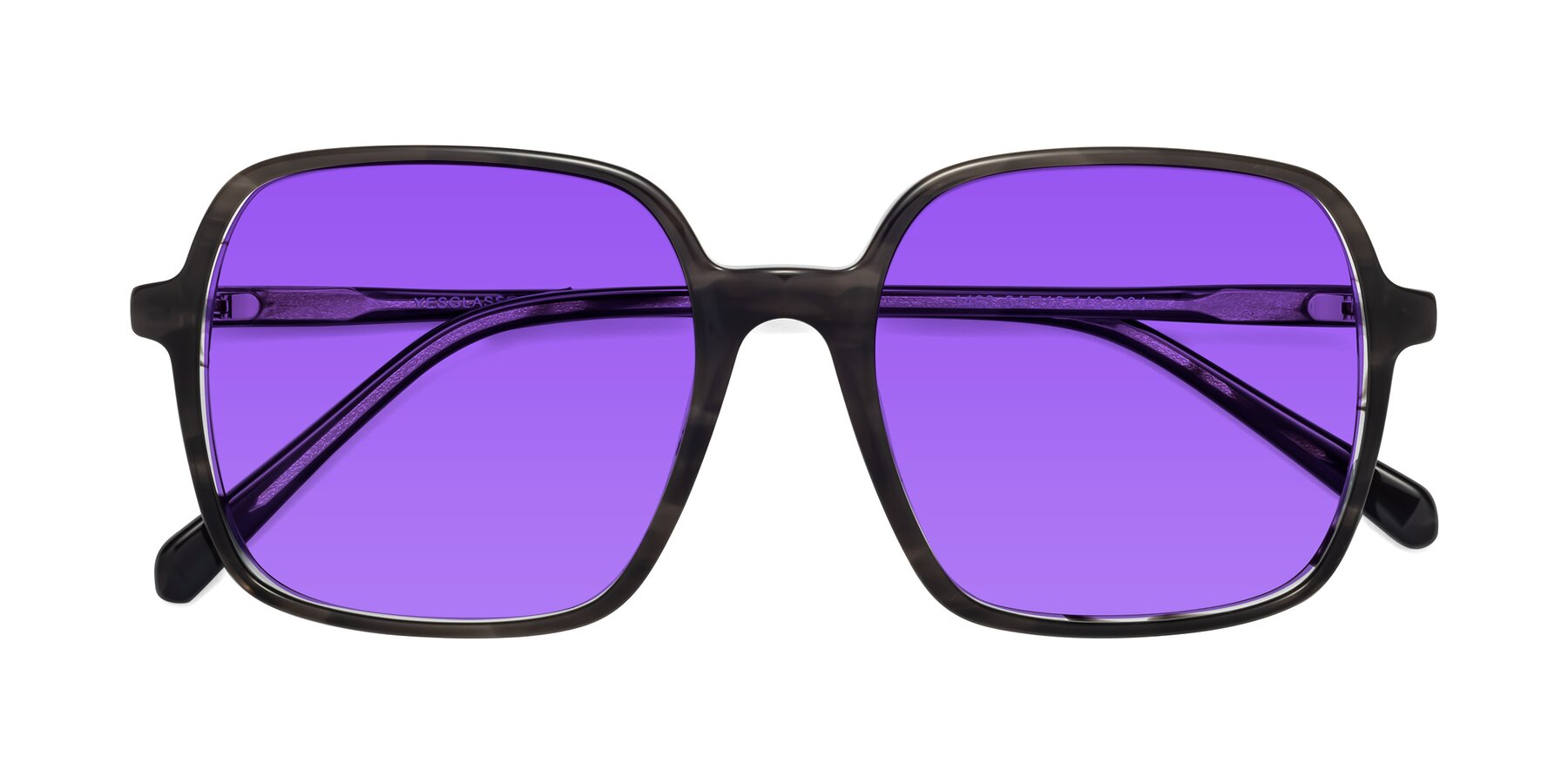 Folded Front of 1463 in Gray with Purple Tinted Lenses