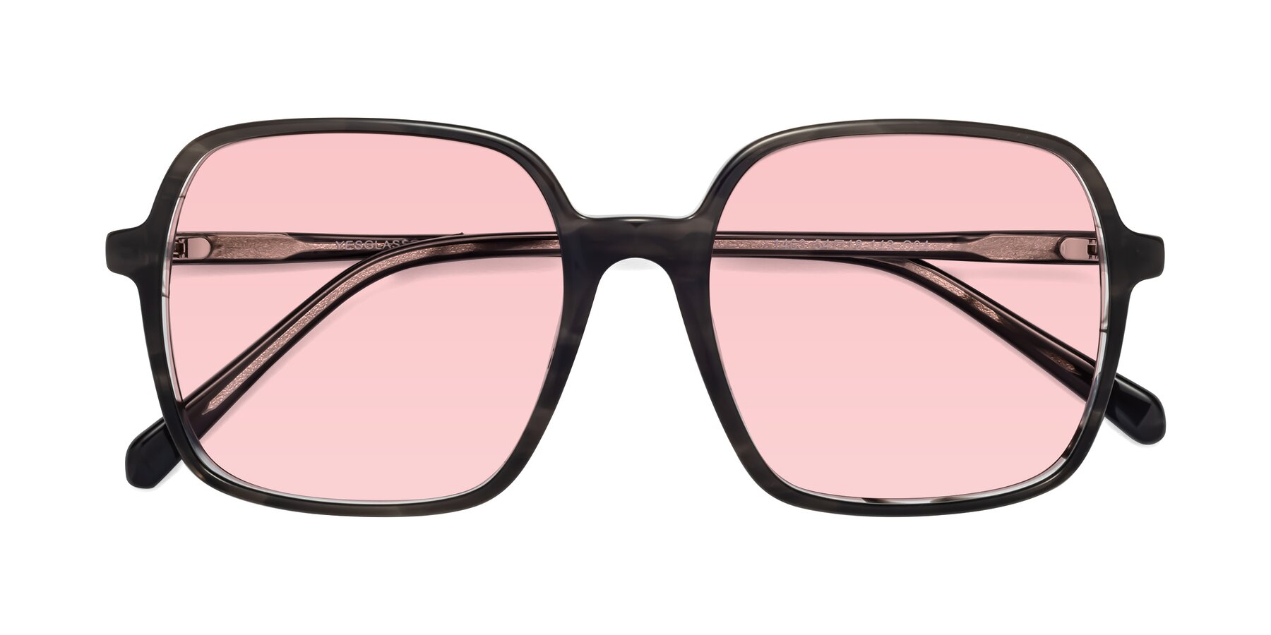 Folded Front of 1463 in Gray with Light Garnet Tinted Lenses