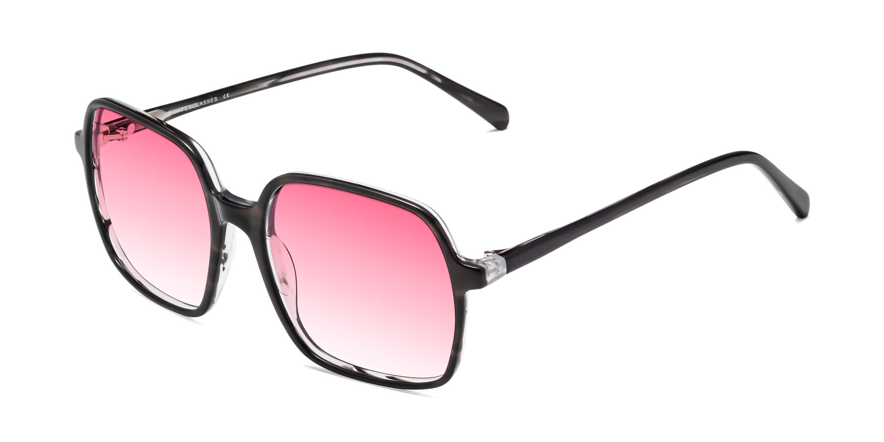 Angle of 1463 in Gray with Pink Gradient Lenses