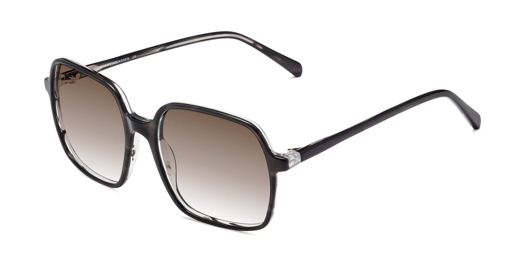 Angle of 1463 in Gray with Brown Gradient Lenses