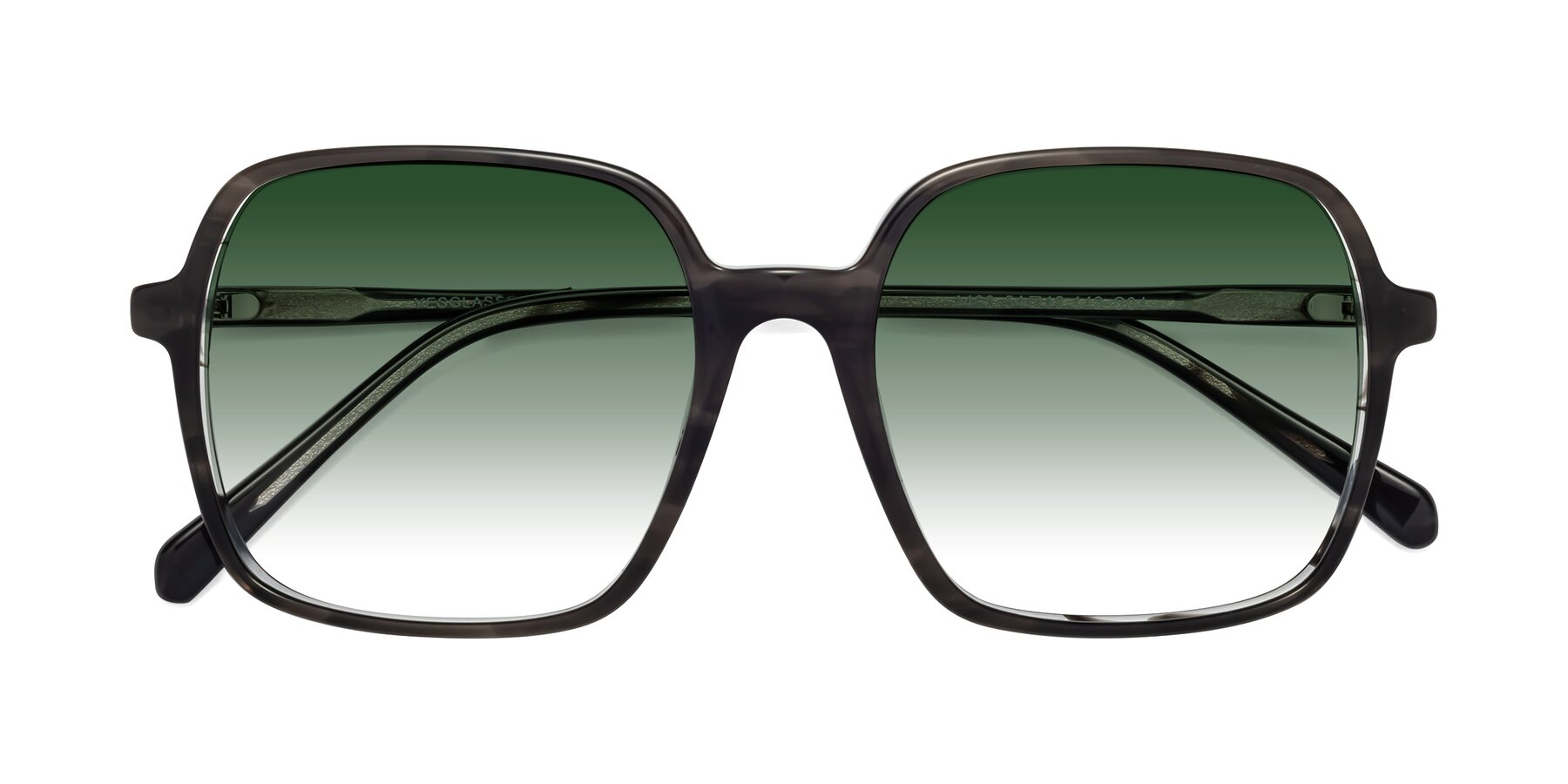Folded Front of 1463 in Gray with Green Gradient Lenses