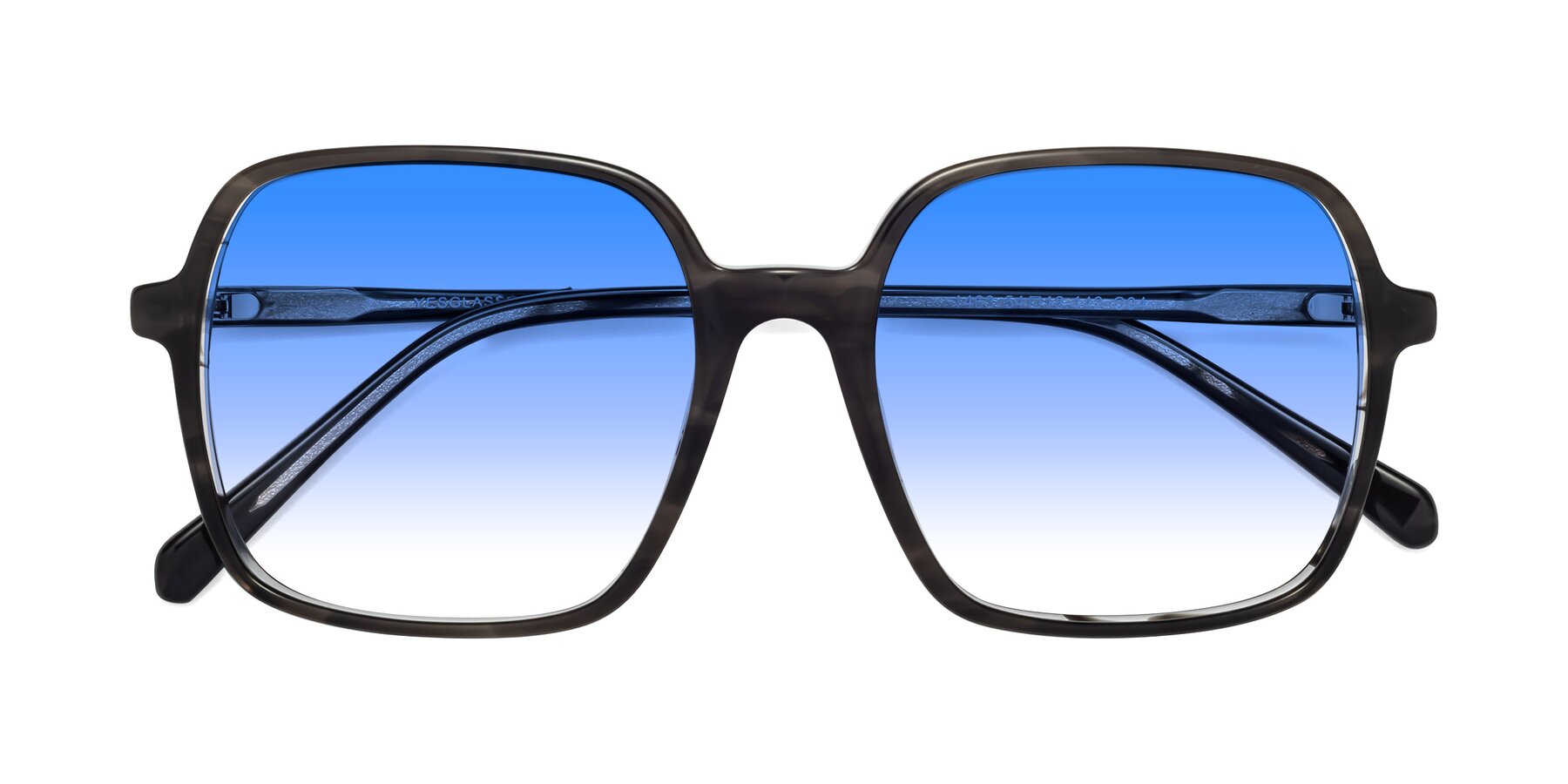 Folded Front of 1463 in Gray with Blue Gradient Lenses