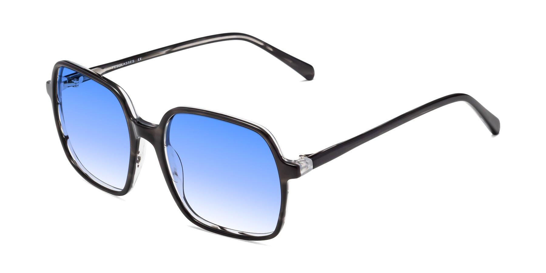 Angle of 1463 in Gray with Blue Gradient Lenses