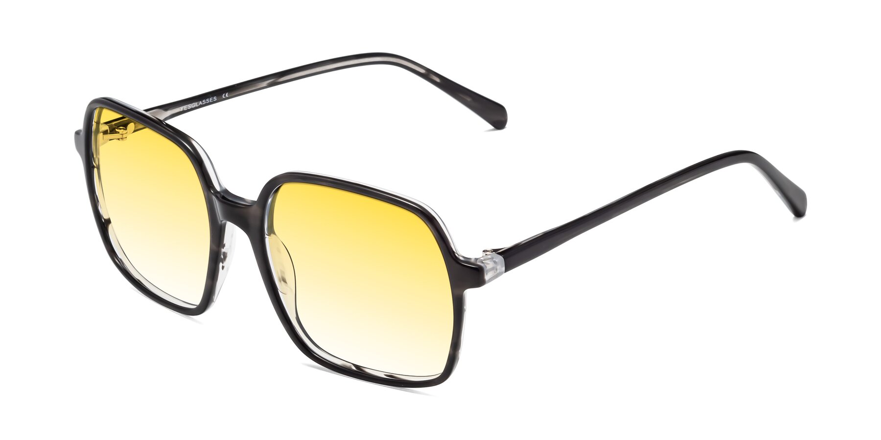 Angle of 1463 in Gray with Yellow Gradient Lenses