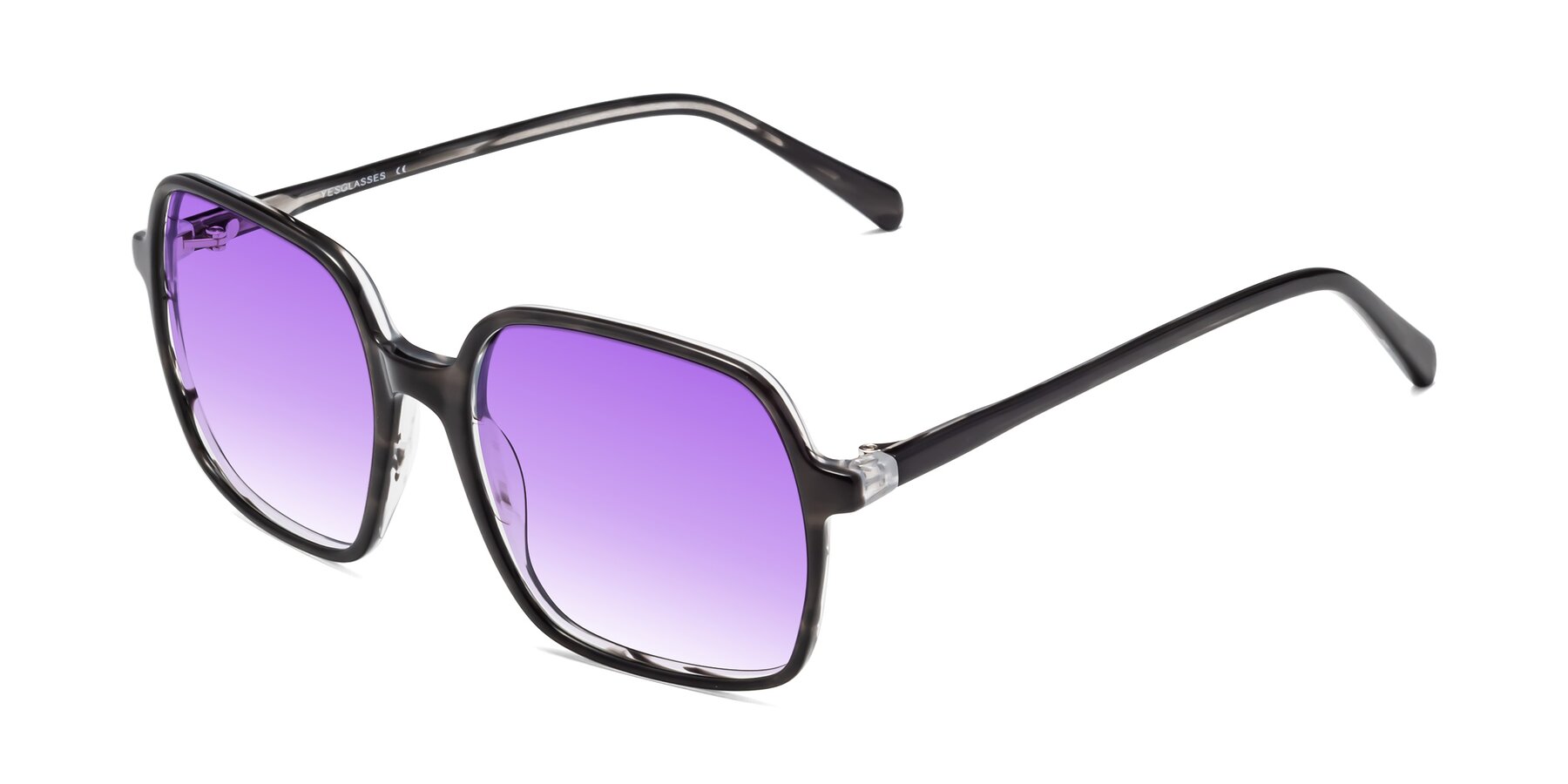 Angle of 1463 in Gray with Purple Gradient Lenses