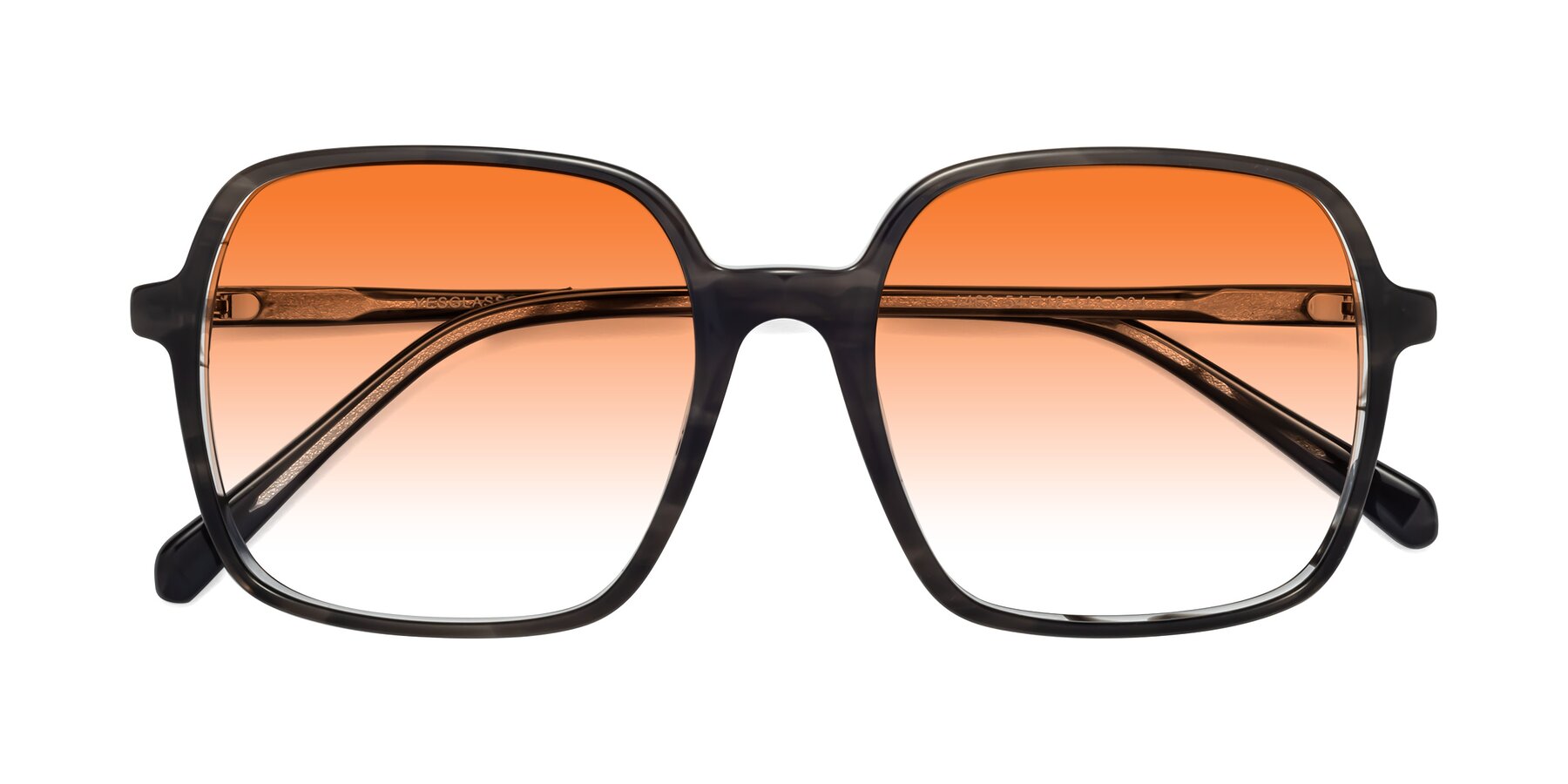Folded Front of 1463 in Gray with Orange Gradient Lenses