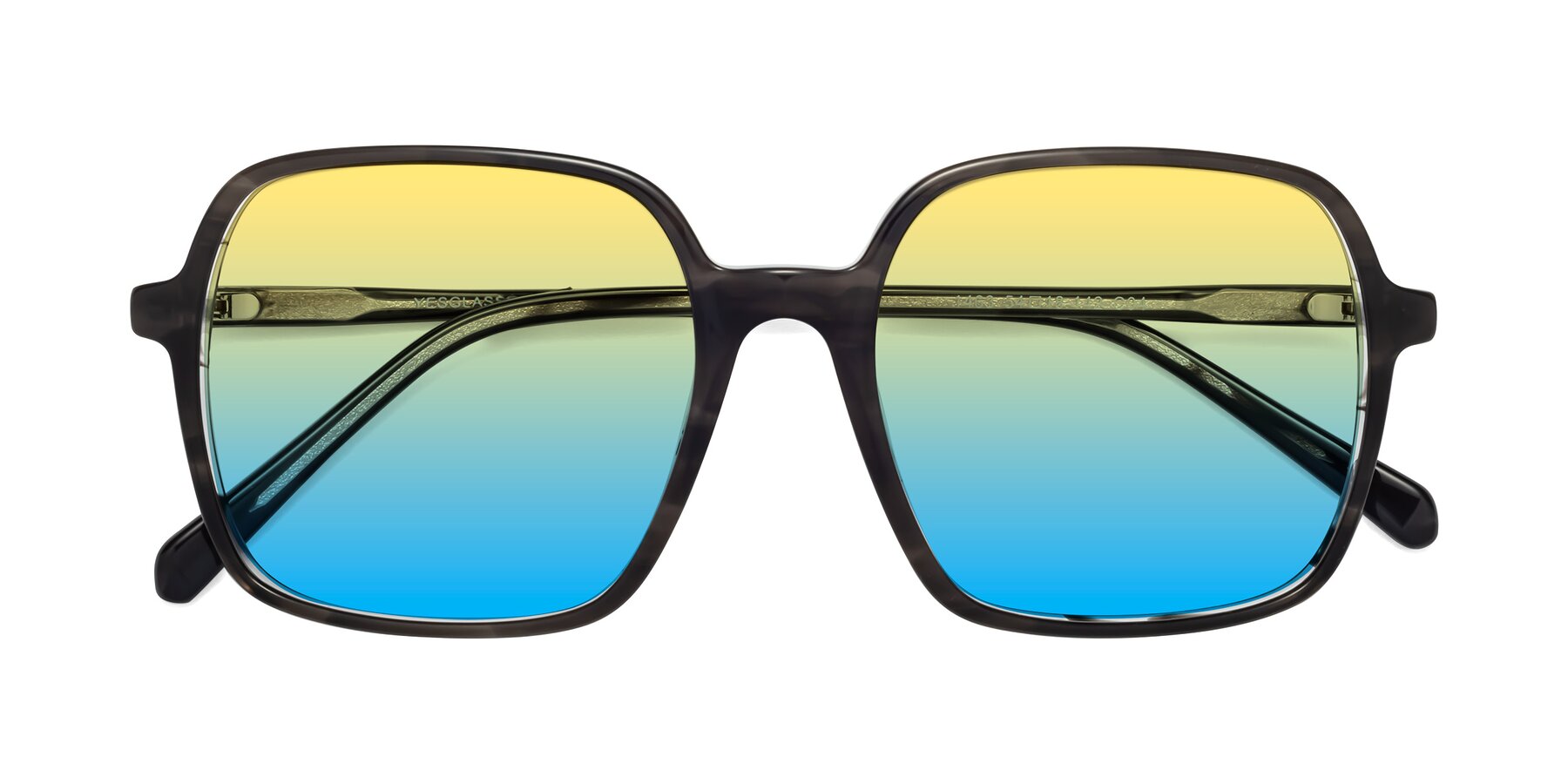 Folded Front of 1463 in Gray with Yellow / Blue Gradient Lenses