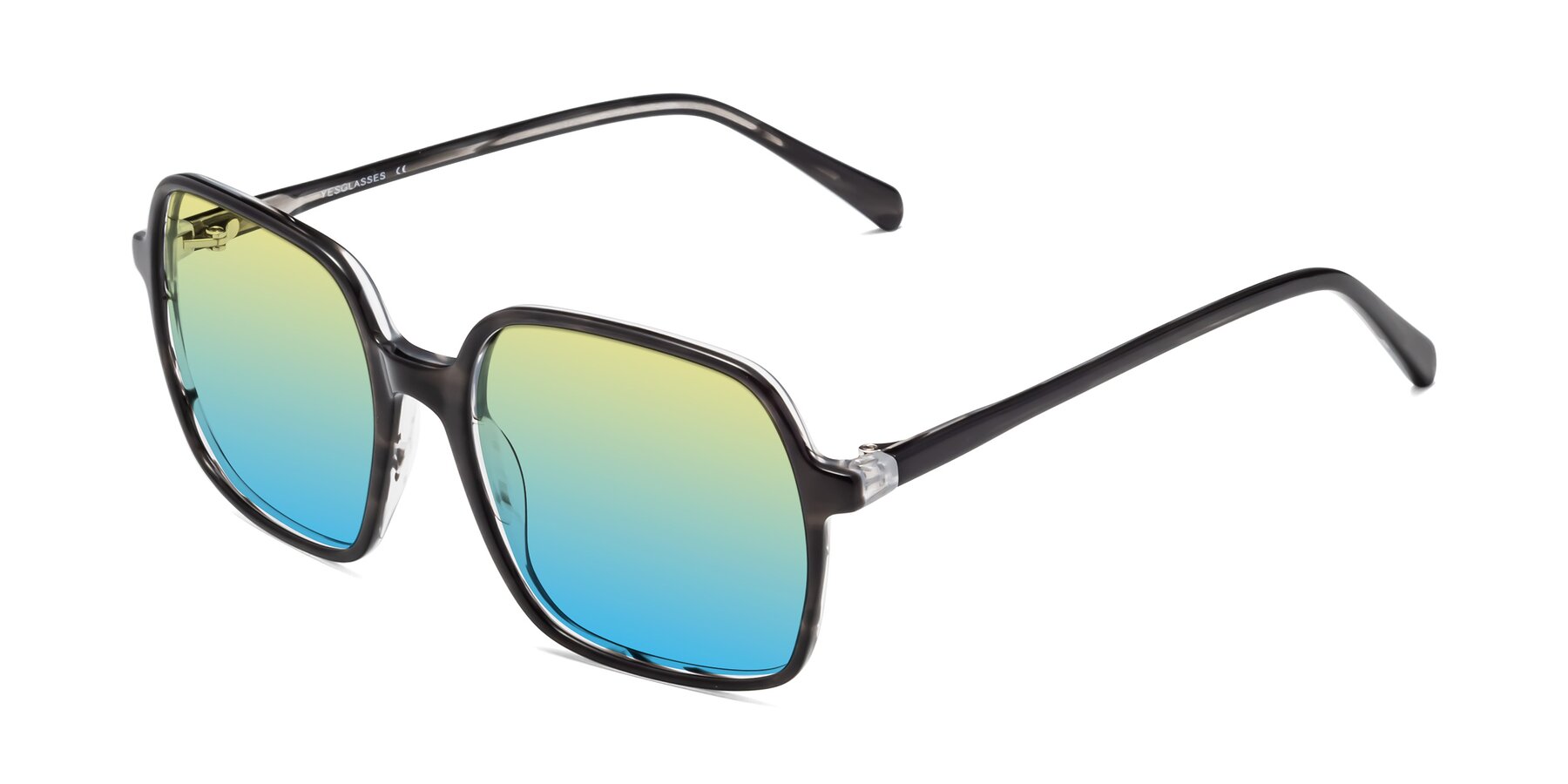 Angle of 1463 in Gray with Yellow / Blue Gradient Lenses