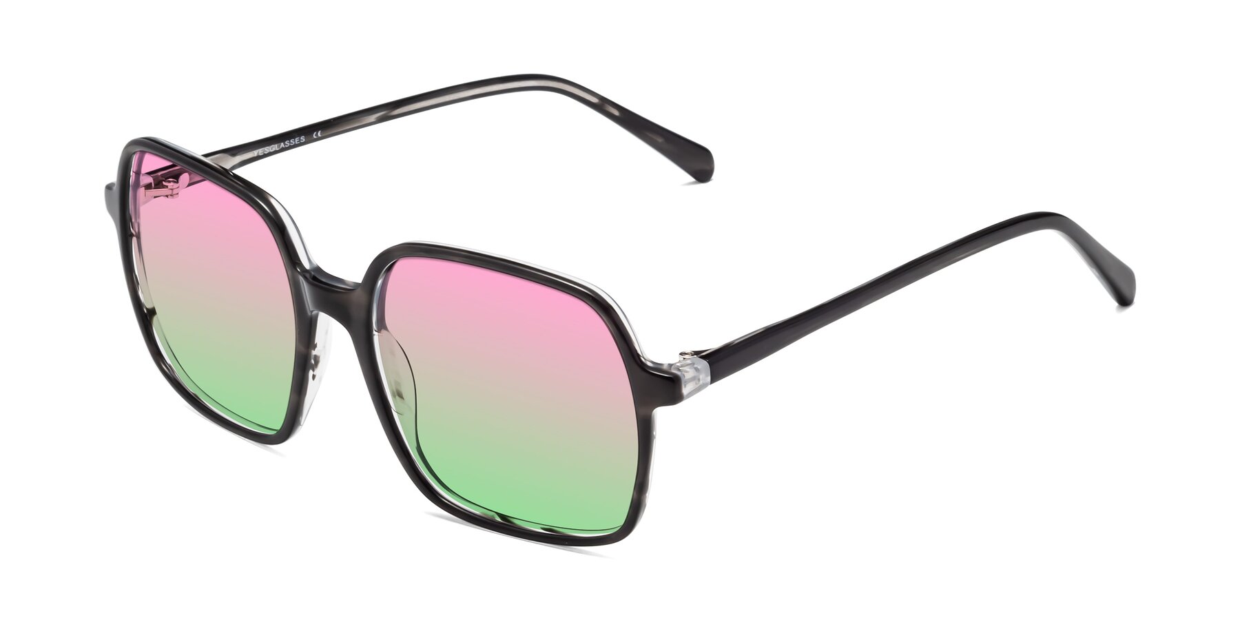 Angle of 1463 in Gray with Pink / Green Gradient Lenses
