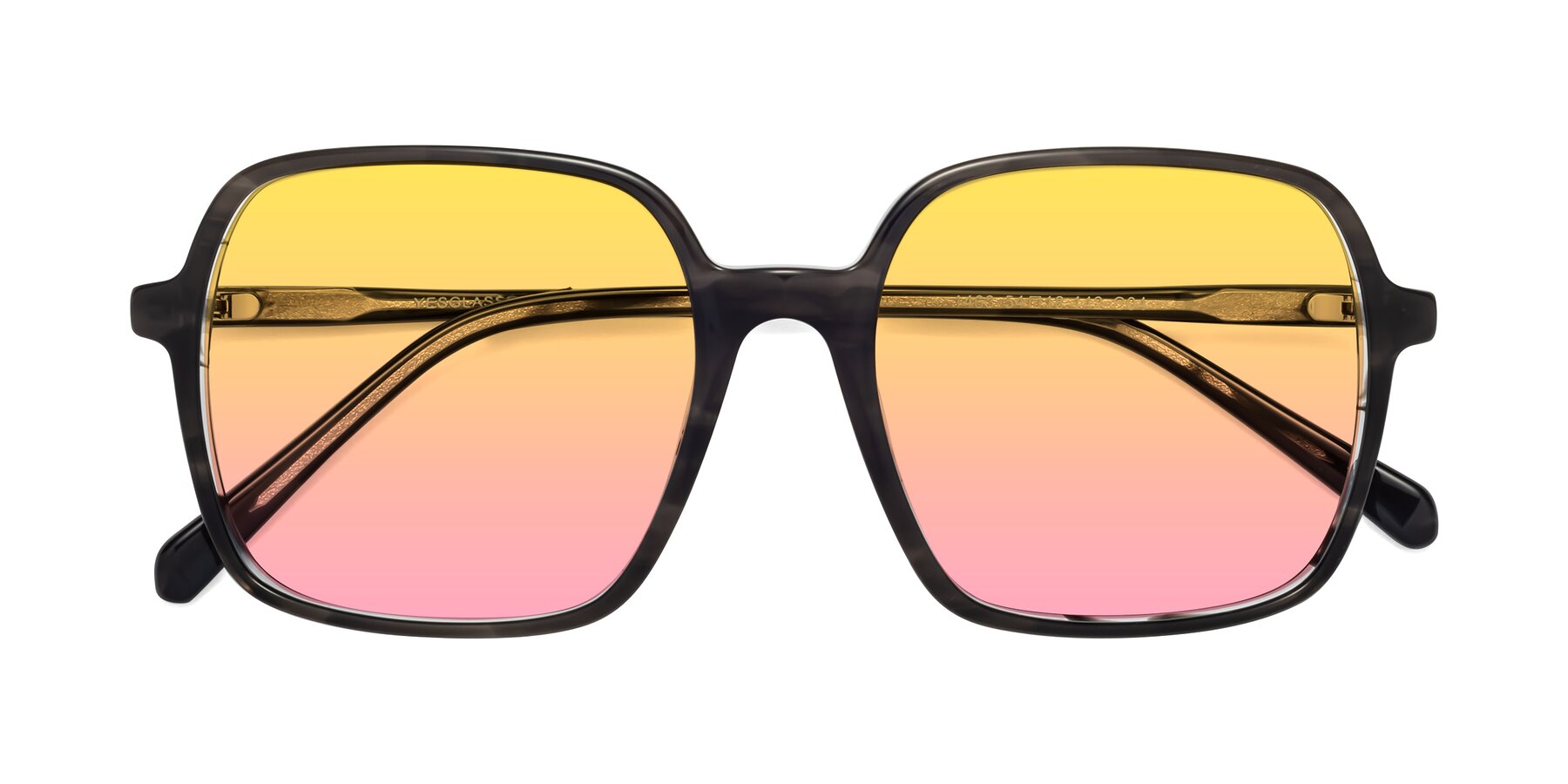 Folded Front of 1463 in Gray with Yellow / Pink Gradient Lenses