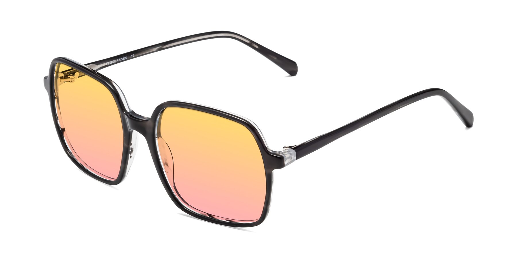 Angle of 1463 in Gray with Yellow / Pink Gradient Lenses