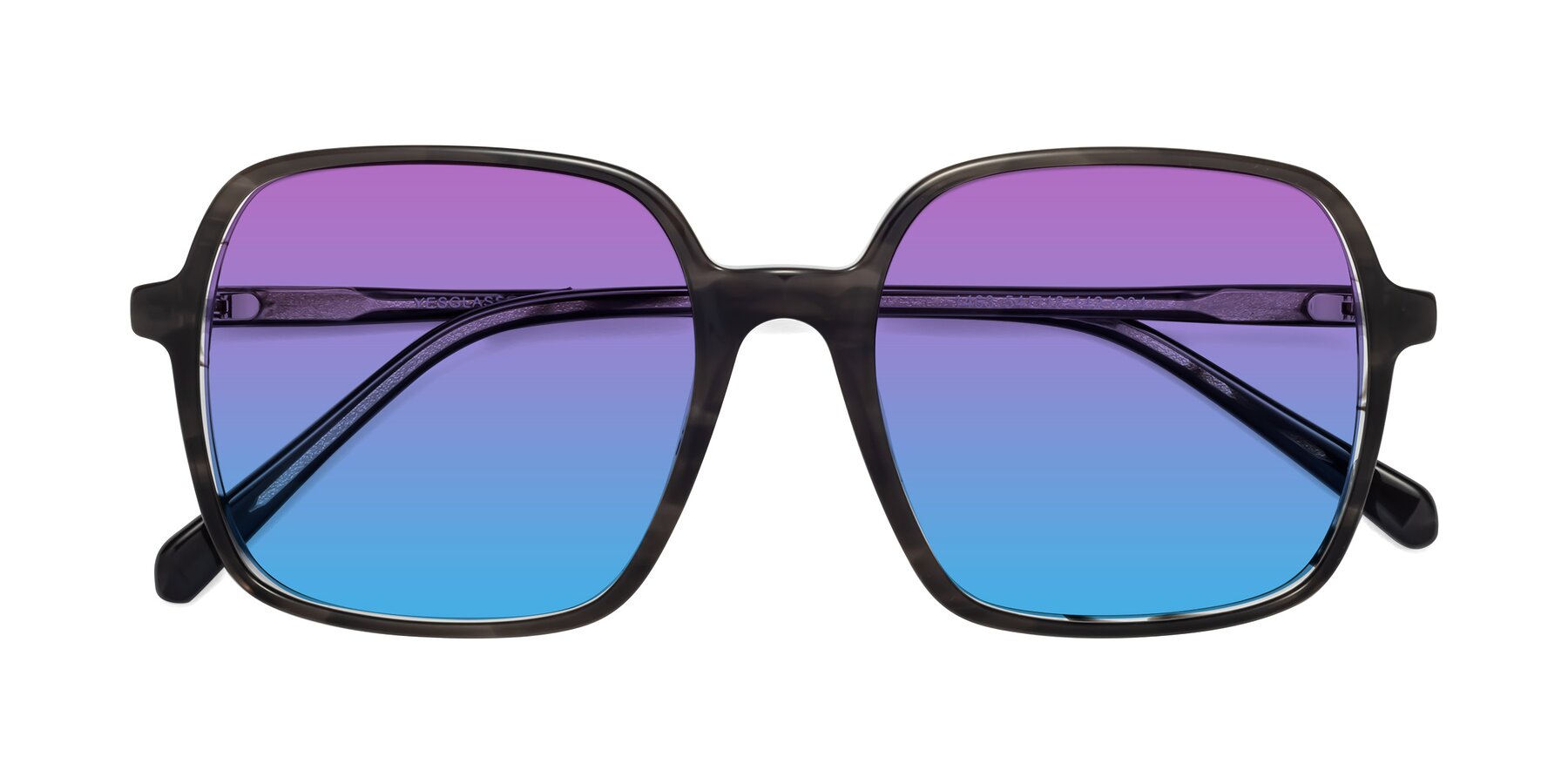 Folded Front of 1463 in Gray with Purple / Blue Gradient Lenses
