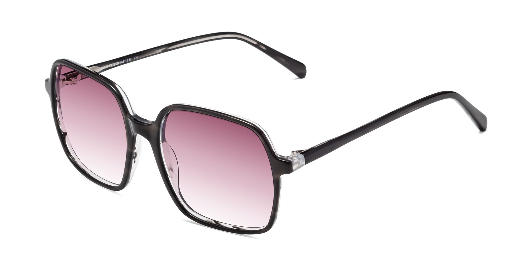 Angle of 1463 in Gray with Wine Gradient Lenses