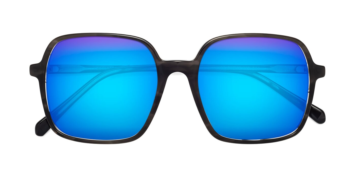 1463 - Gray Flash Mirrored Sunglasses