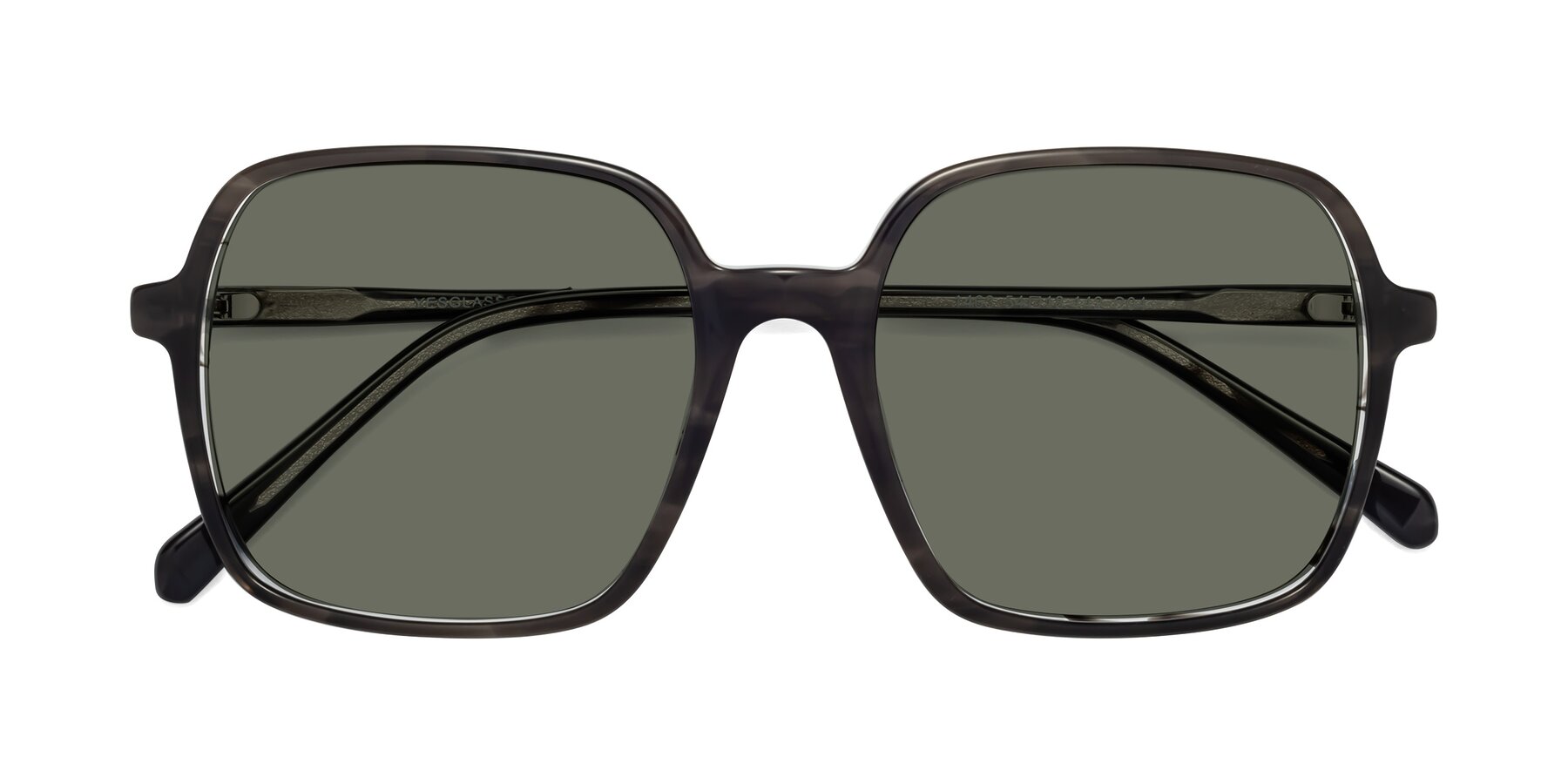 Folded Front of 1463 in Gray with Gray Polarized Lenses