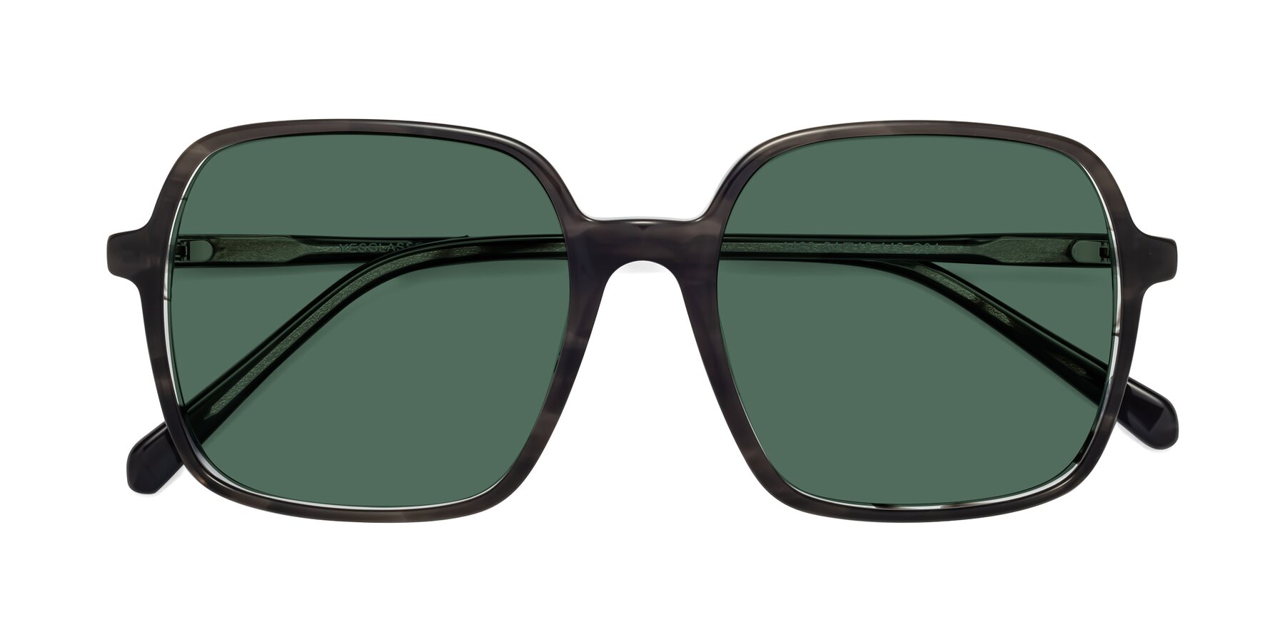 Folded Front of 1463 in Gray with Green Polarized Lenses