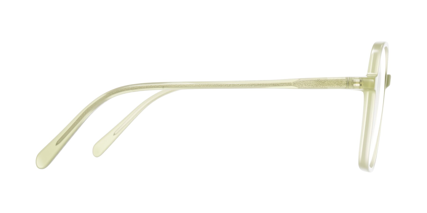 Side of O'malley in Pastel Green with Clear Eyeglass Lenses