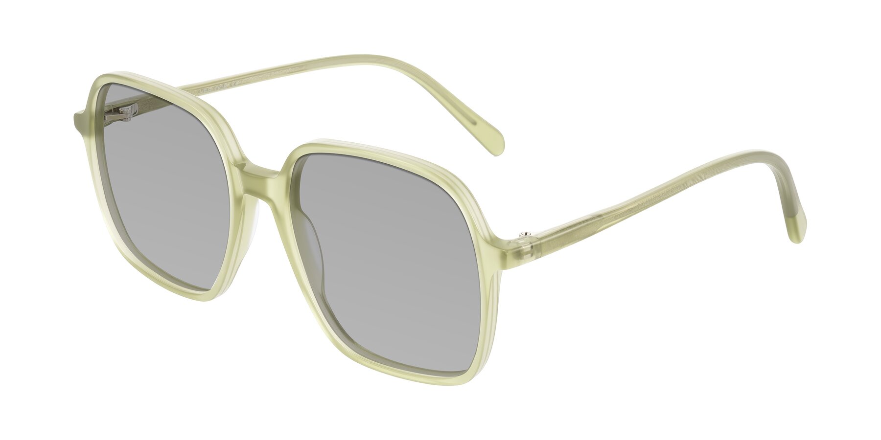 Angle of O'malley in Pastel Green with Light Gray Tinted Lenses