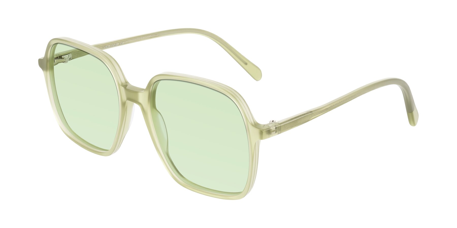 Angle of O'malley in Pastel Green with Light Green Tinted Lenses
