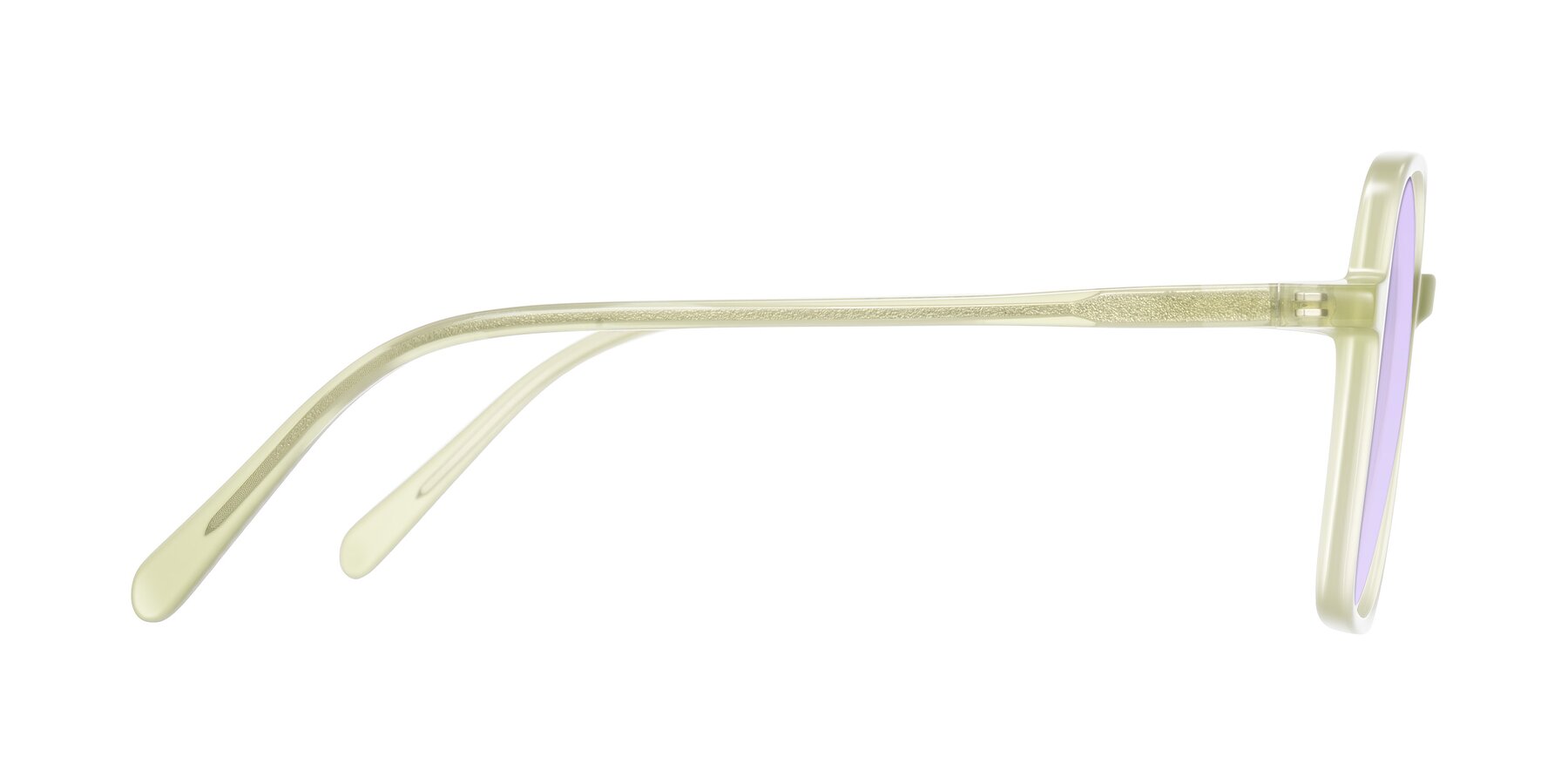 Side of O'malley in Pastel Green with Light Purple Tinted Lenses