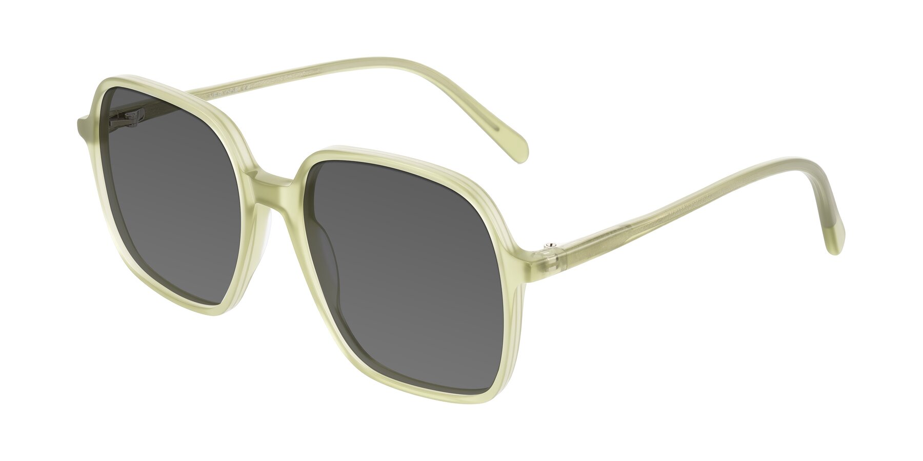 Angle of O'malley in Pastel Green with Medium Gray Tinted Lenses