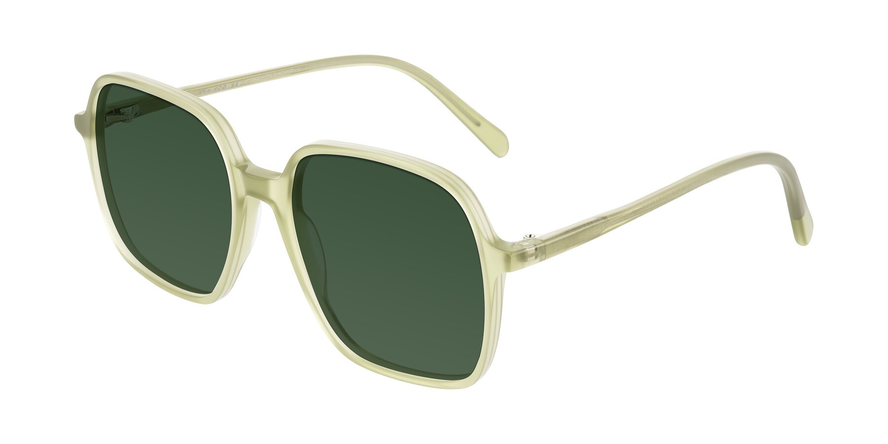 Angle of O'malley in Pastel Green with Green Tinted Lenses