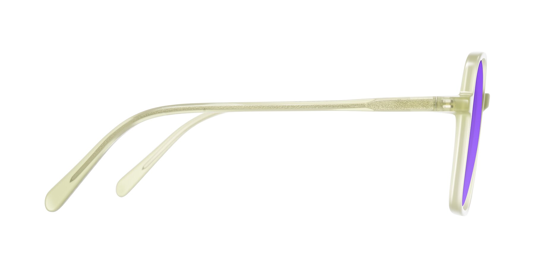 Side of O'malley in Pastel Green with Purple Tinted Lenses