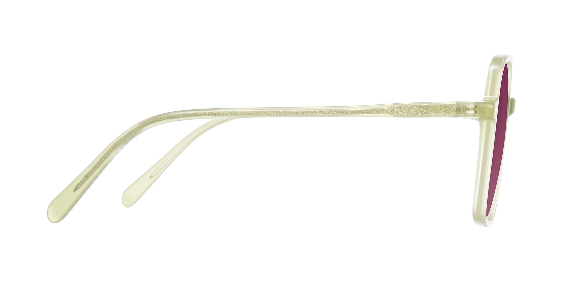 Side of O'malley in Pastel Green with Wine Tinted Lenses