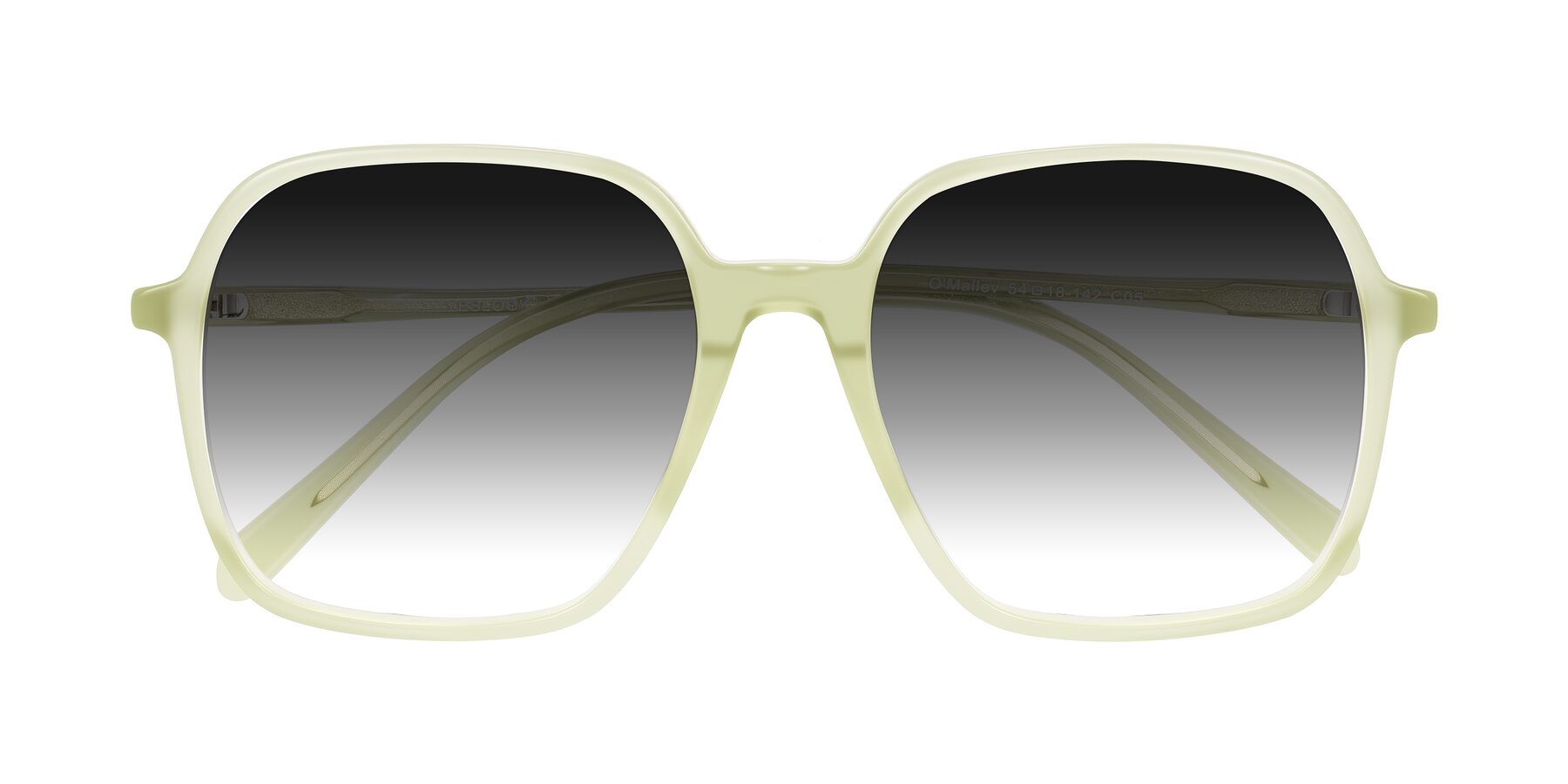 Folded Front of O'malley in Pastel Green with Gray Gradient Lenses