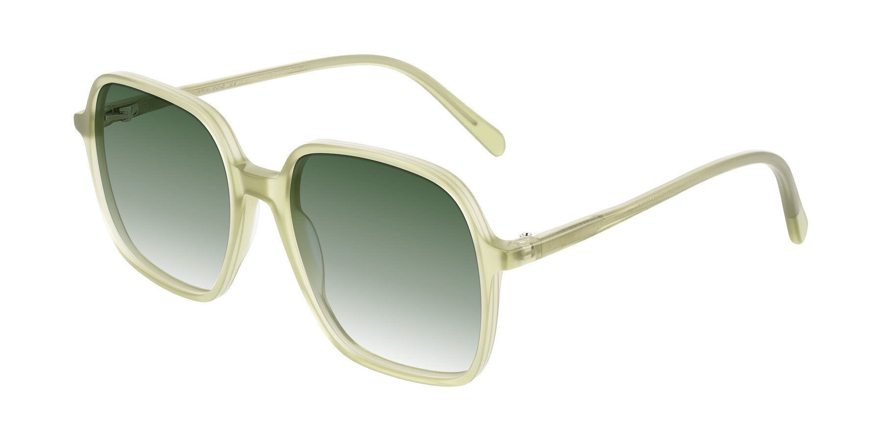 Angle of O'malley in Pastel Green with Green Gradient Lenses