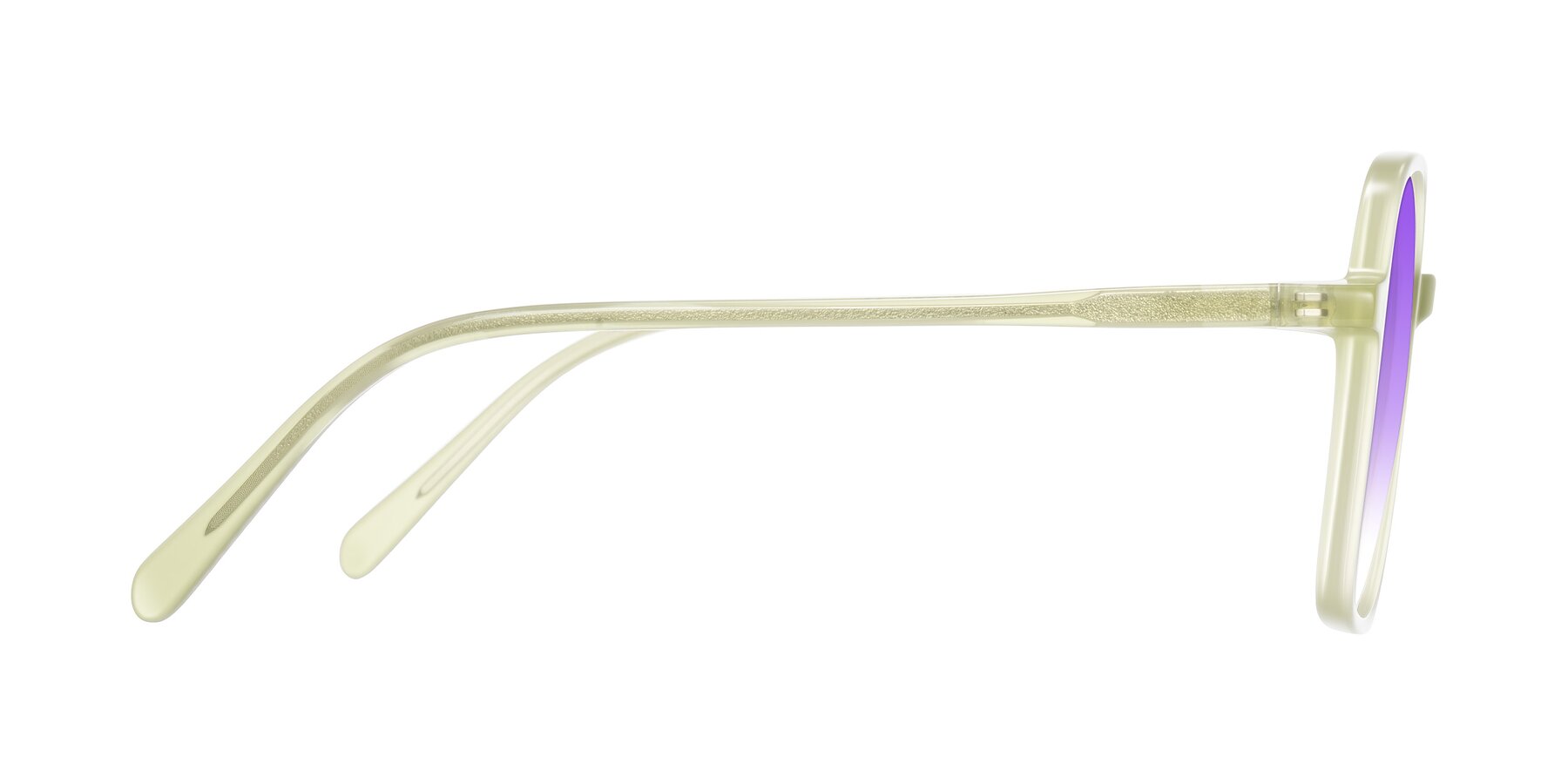 Side of O'malley in Pastel Green with Purple Gradient Lenses