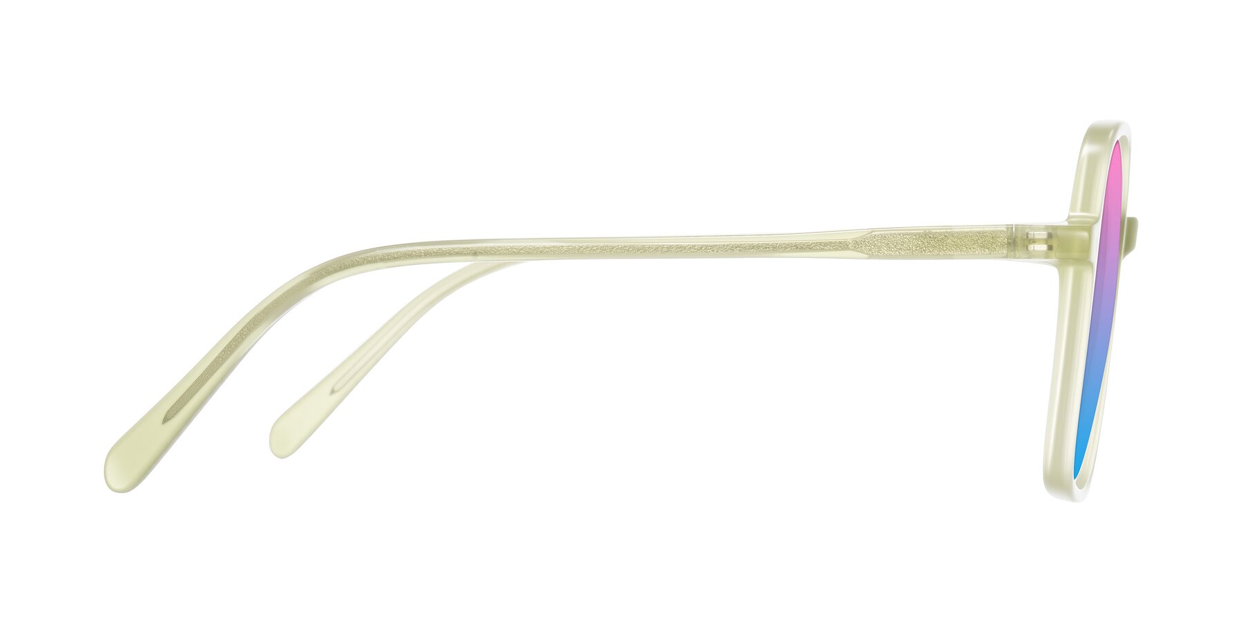 Side of O'malley in Pastel Green with Pink / Blue Gradient Lenses