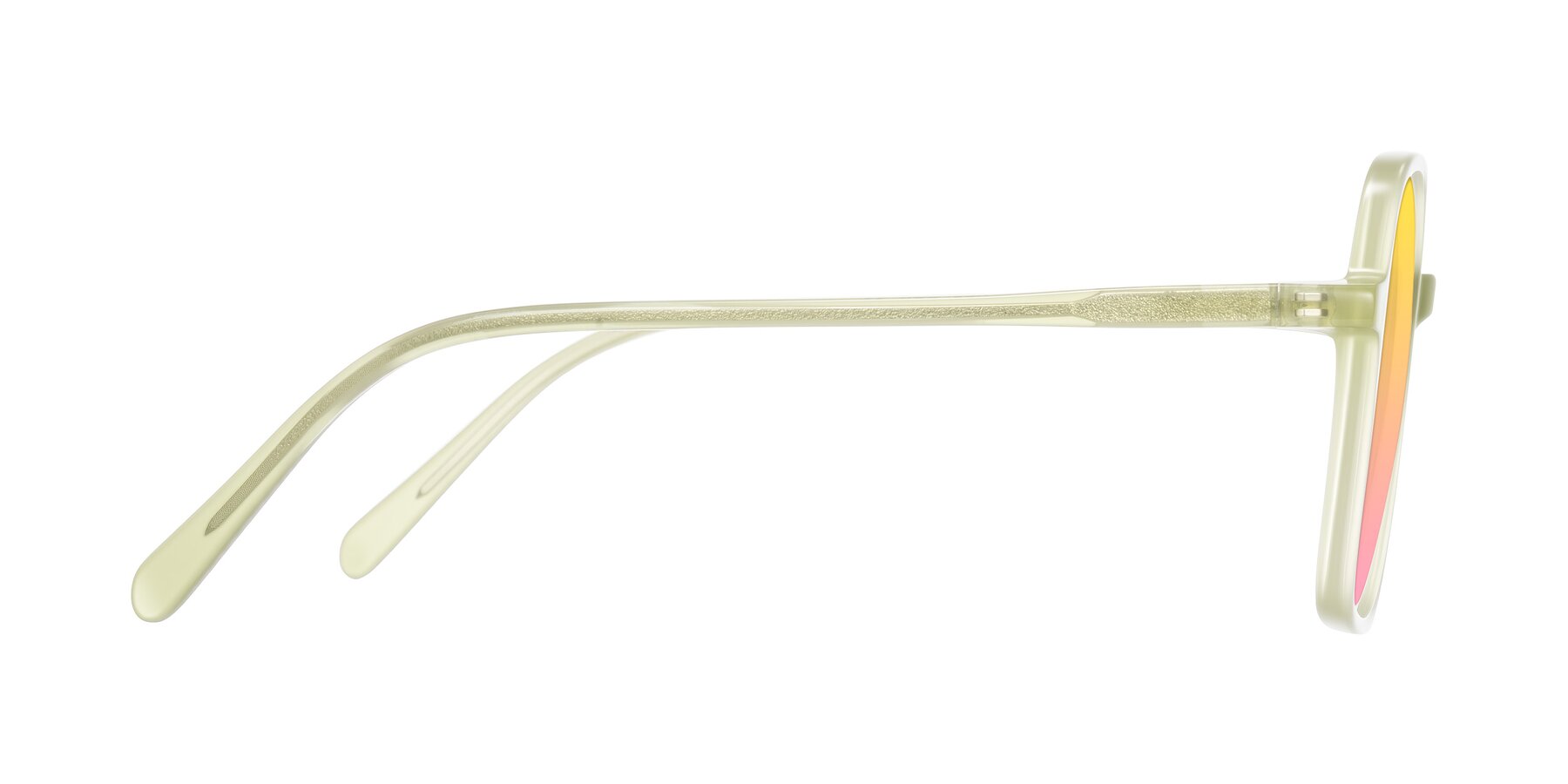 Side of O'malley in Pastel Green with Yellow / Pink Gradient Lenses