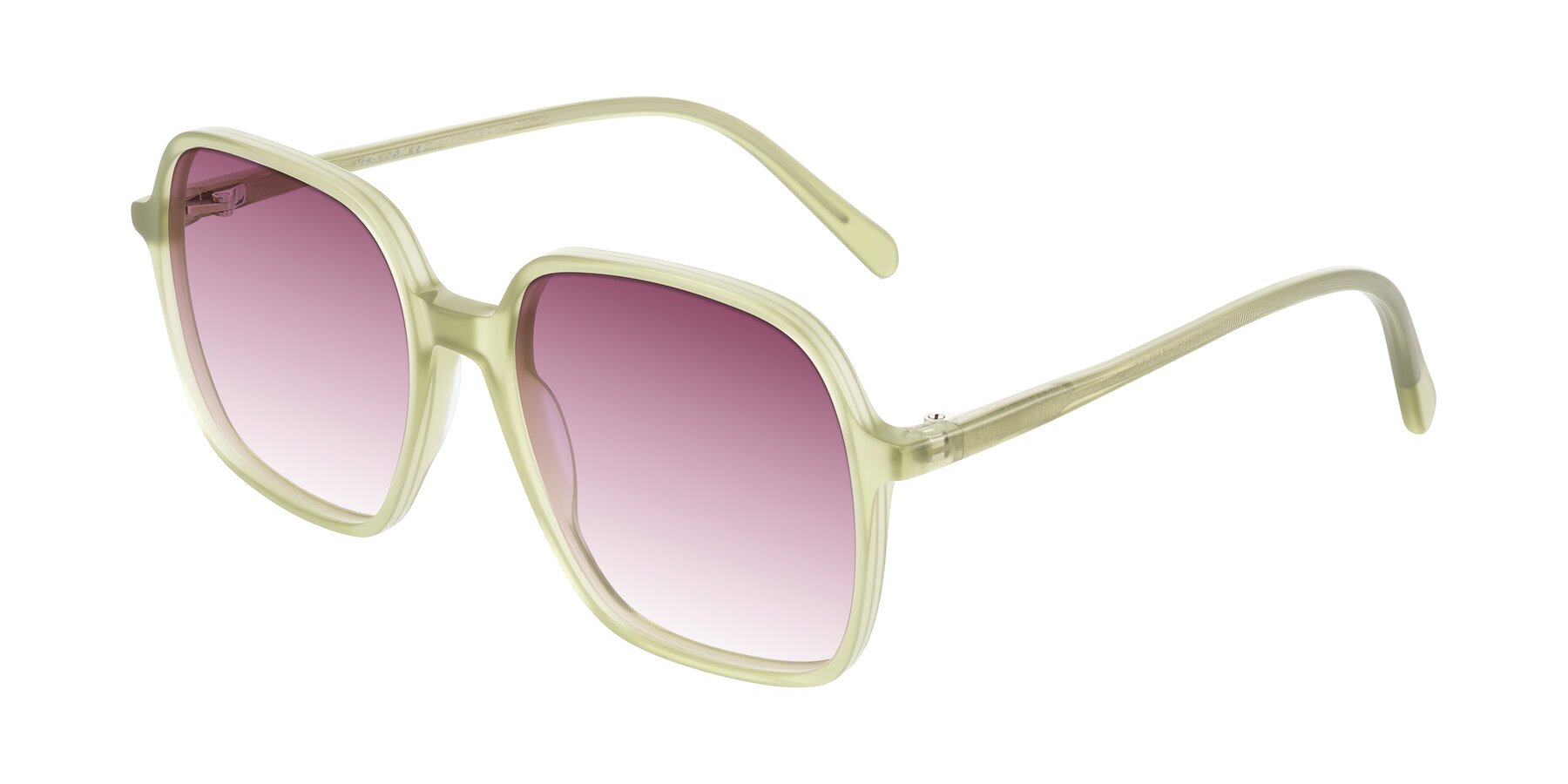 Angle of O'malley in Pastel Green with Wine Gradient Lenses