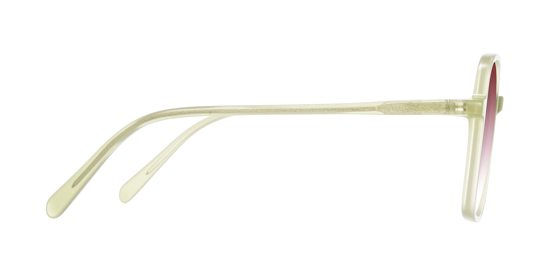 Side of O'malley in Pastel Green with Garnet Gradient Lenses