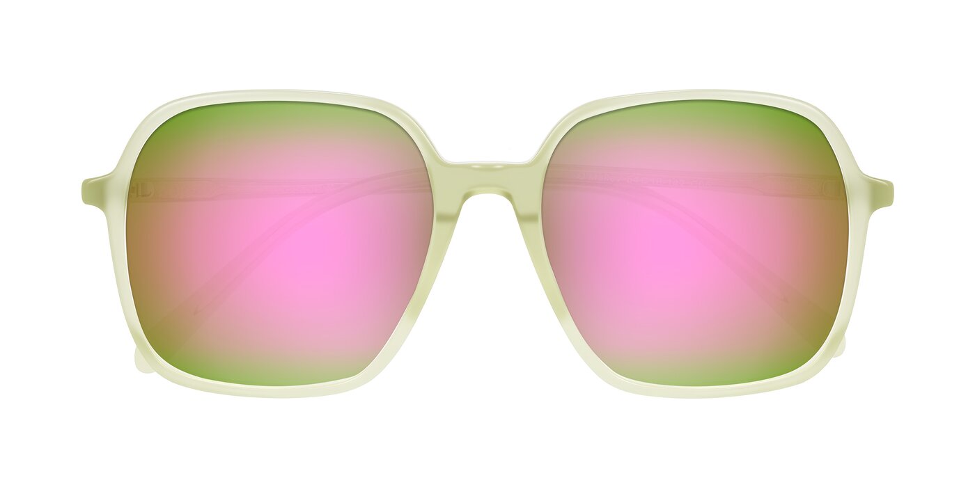 O'malley - Pastel Green Flash Mirrored Sunglasses