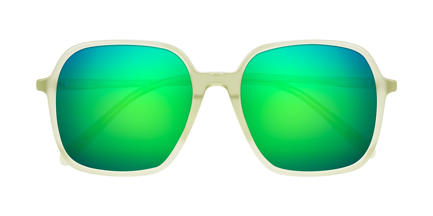 O'malley - Pastel Green Flash Mirrored Sunglasses