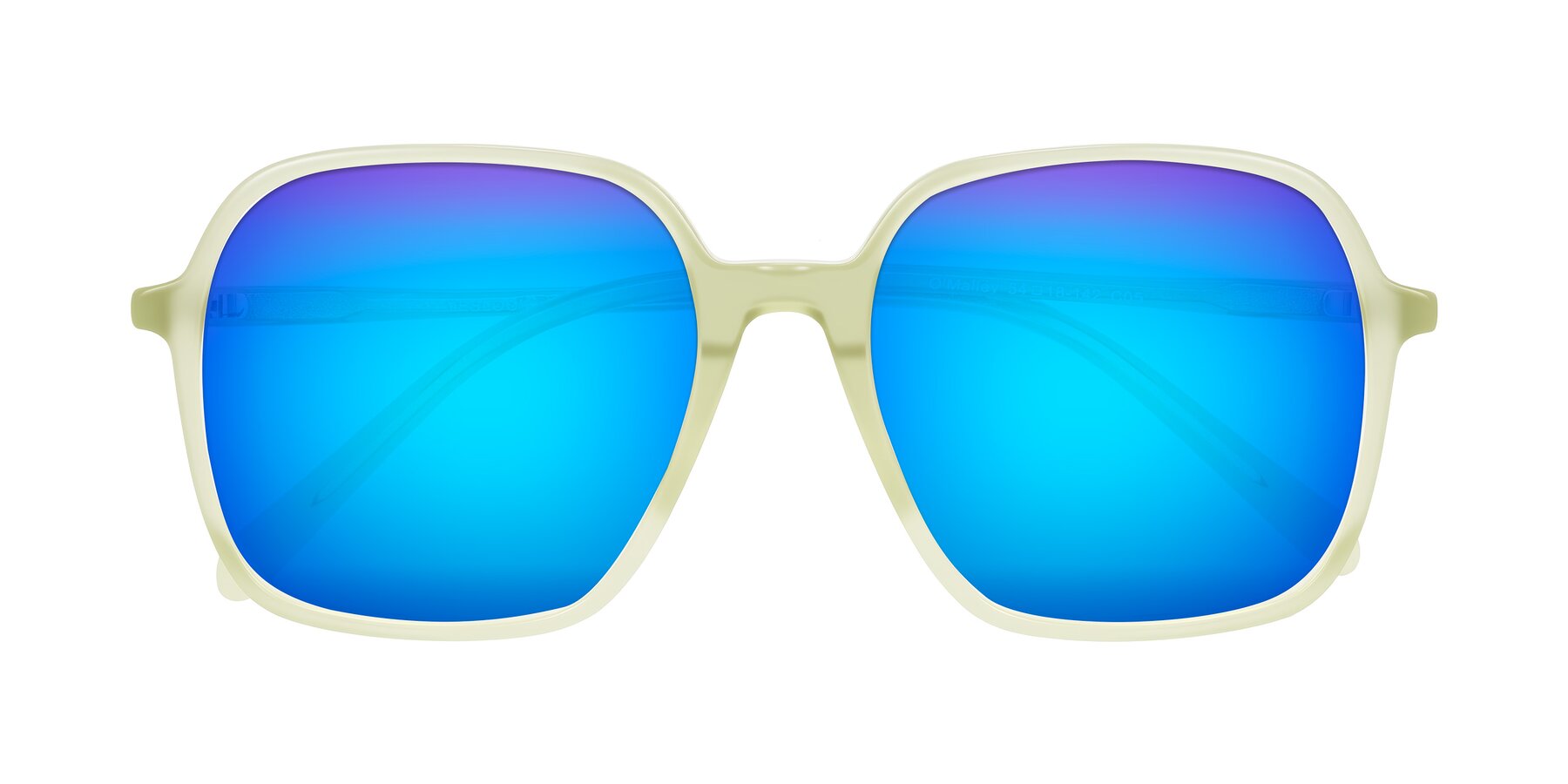 Folded Front of O'malley in Pastel Green with Blue Mirrored Lenses