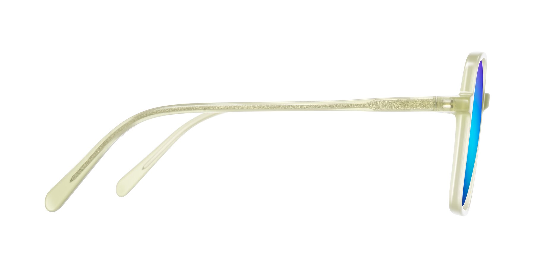 Side of O'malley in Pastel Green with Blue Mirrored Lenses