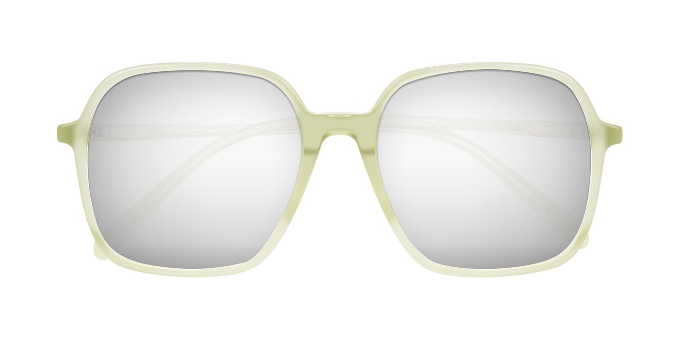 O'malley - Pastel Green Flash Mirrored Sunglasses