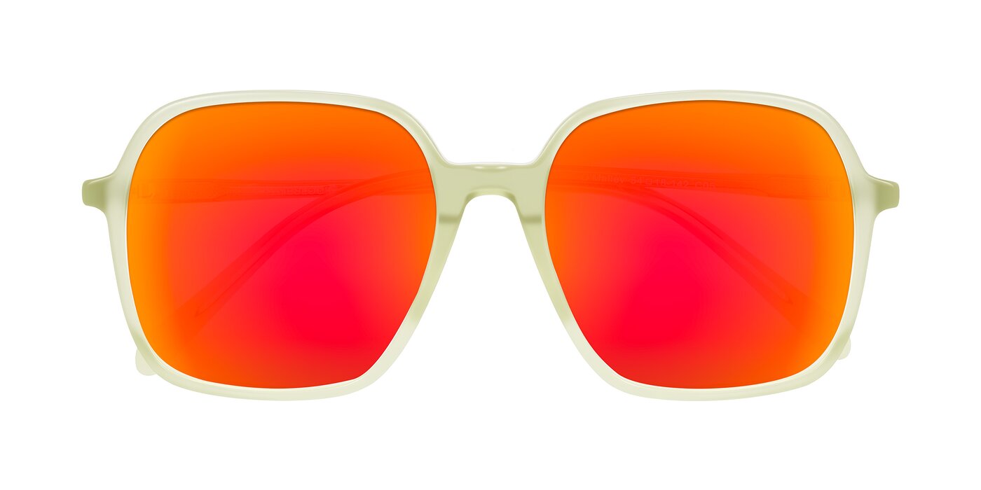 O'malley - Pastel Green Flash Mirrored Sunglasses